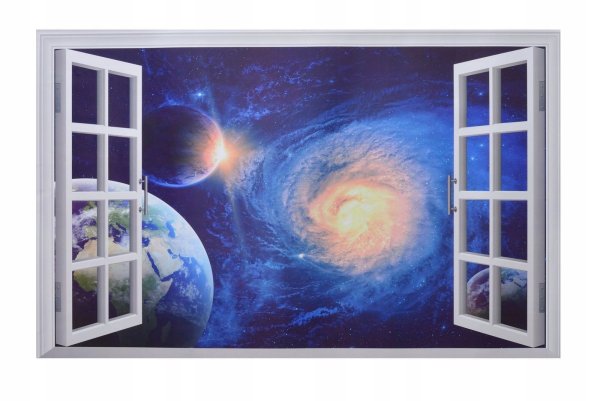 Наклейка на стену иллюминатор 3-d