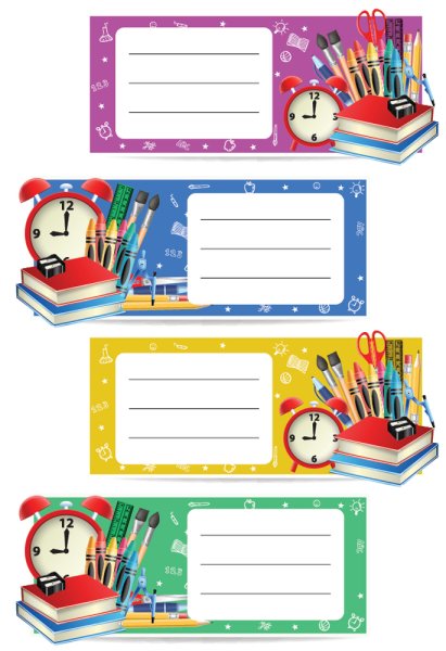 Наклейки на тетради