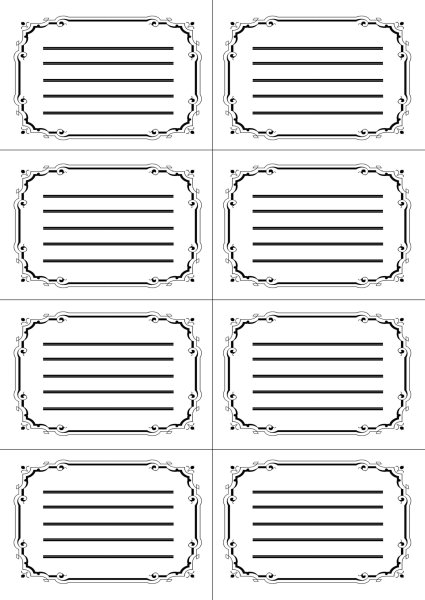 Рамочка для подписи тетради