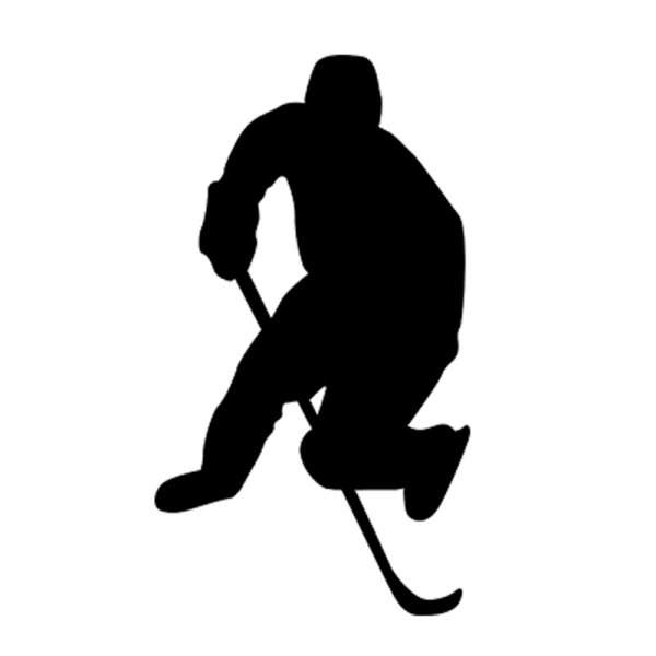 Силуэты спортсменов хоккей