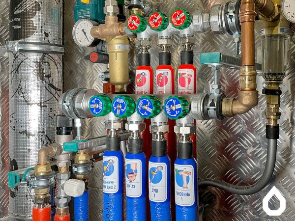 Сантехнические наклейки на трубы