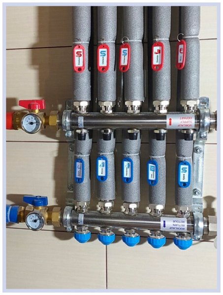 Наклейки для коллектора водоснабжения и отопления