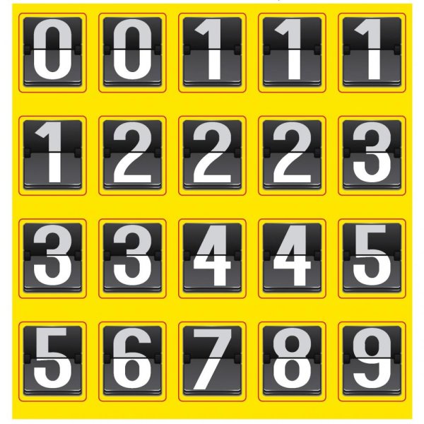 Цифры (с наклейками)