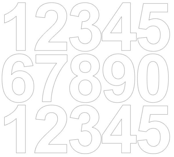 Цифры самоклейка