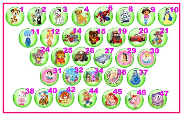 Маркировка на шкафчики в детском саду цифры