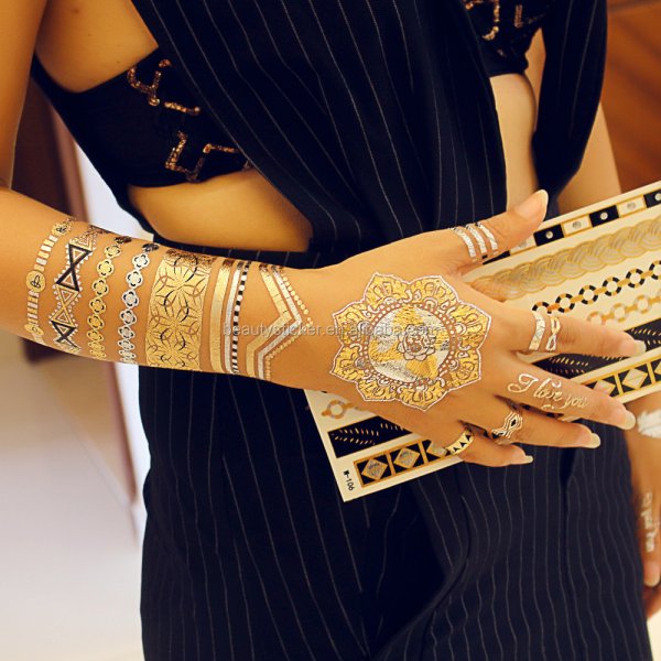 Временные золотые Татуировки