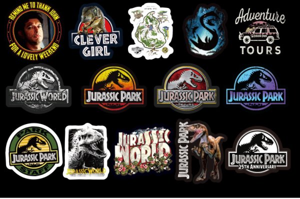 Наклейки парка Юрского периода