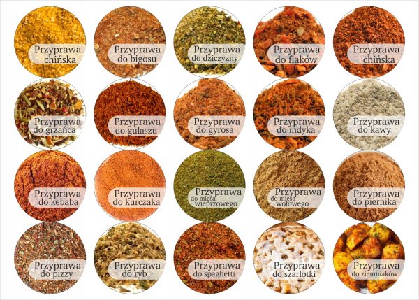Этикетки для специй
