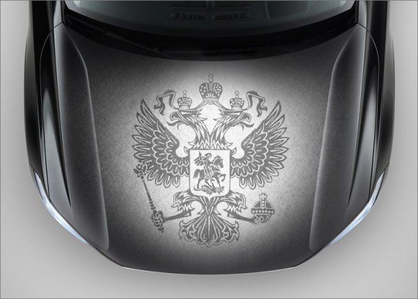 Герб на капоте авто