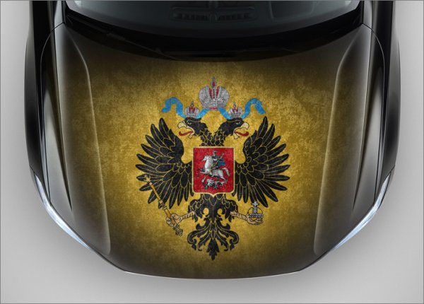 Герб на капоте ВАЗ 2114