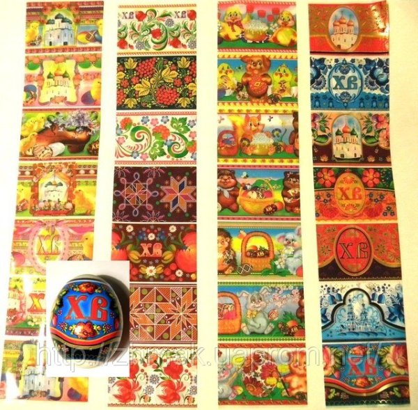 Термонаклейки для яиц на Пасху