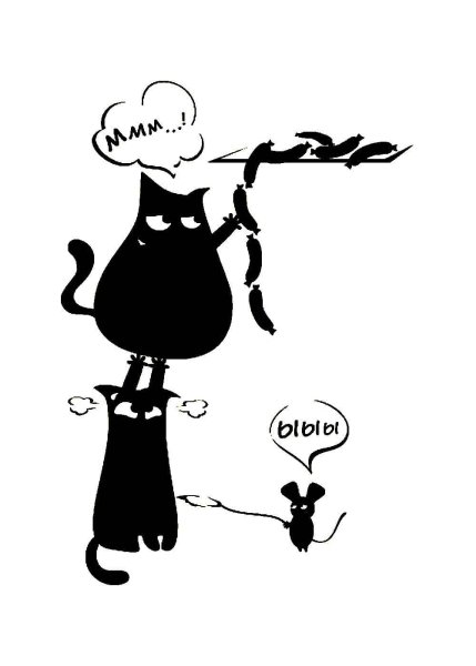 Трафареты кошек на холодильник