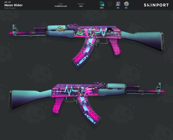 Neon Rider AK 47 наклейки