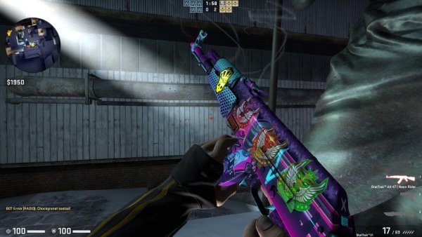 Скин неоновый гонщик на АК 47