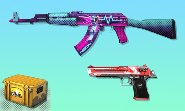 АК 47 неоновая революция немного поношенное