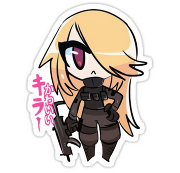Наклейка kawaii Killer CS go