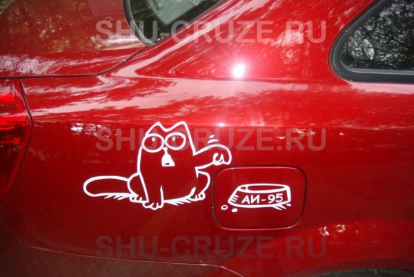 Наклейка кот на бензобак