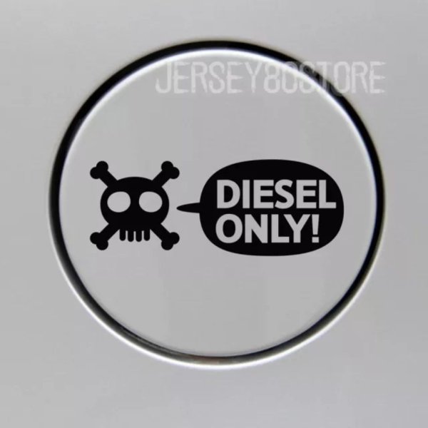 Наклейка на бензобак автомобиля дизель