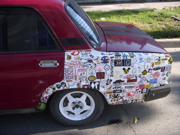 ВАЗ 2107 черно белая