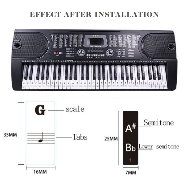 Ноты на синтезаторе 61 клавиша