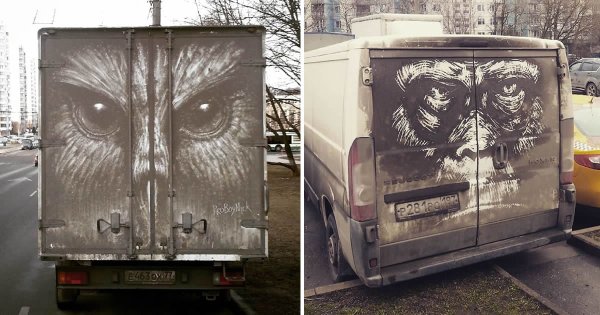 Наклейки на будку газели