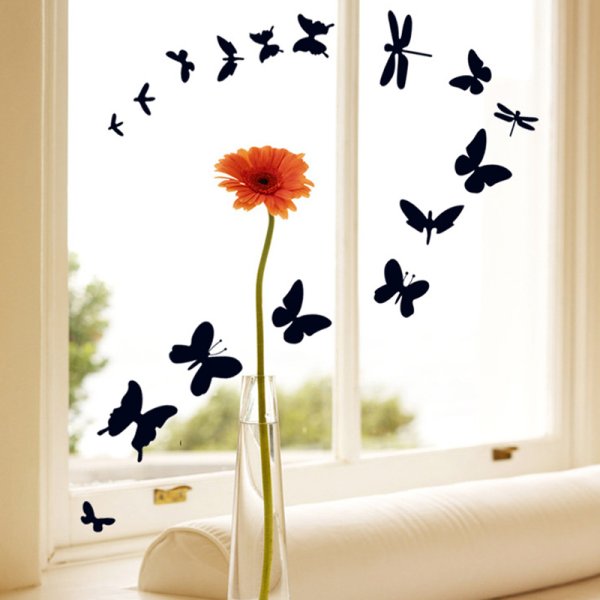 Двусторонние наклейки на окна Весна