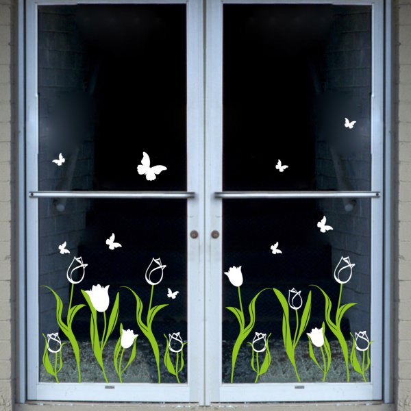 Декоративные наклейки на окна