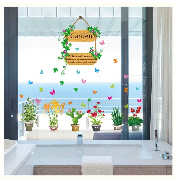 Весенние наклейки на окна