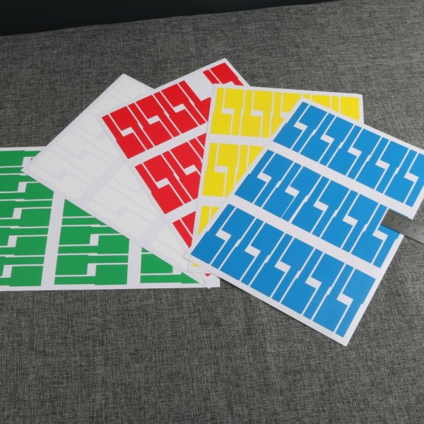 Бирки самоклеящиеся для проводов маркировочные