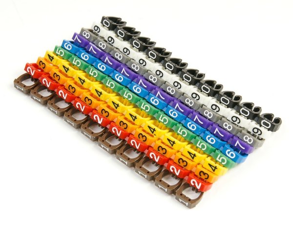 Маркер кабельный мкн комплект цифр 0-9 2.5мм2 100шт/упак IEK