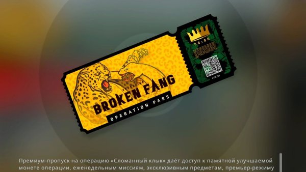 Broken Fang CS go пропуск