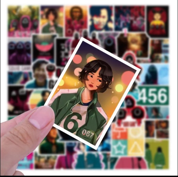 Игра в кальмара наклейки Стикеры