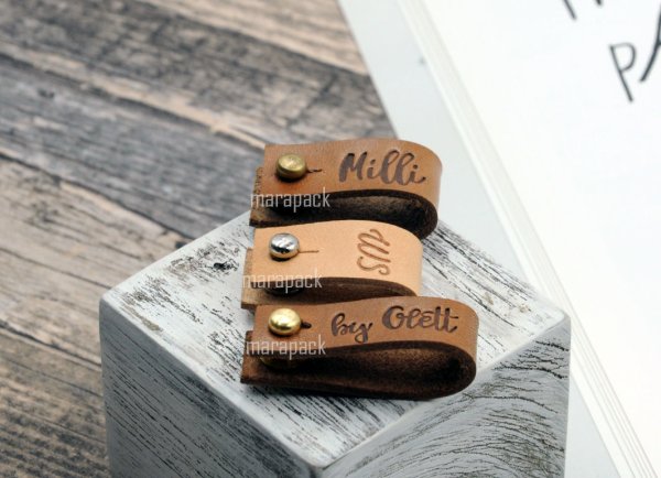 Именная бирка из кожи