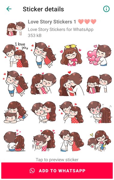 Любовные наклейки