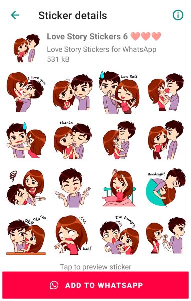 Любовные наклейки