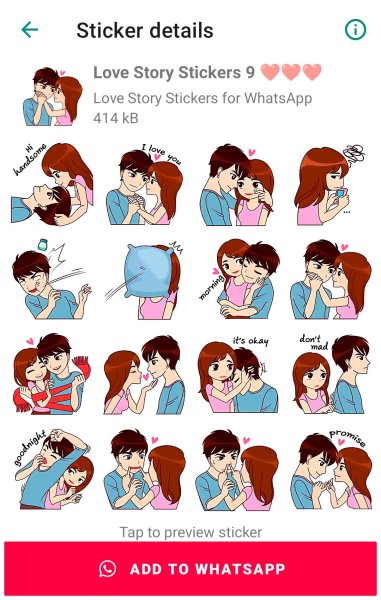 Любовные наклейки