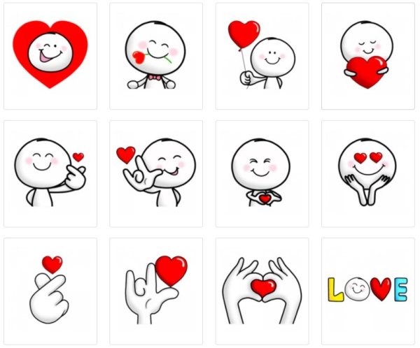 Стикеры на тему любовь
