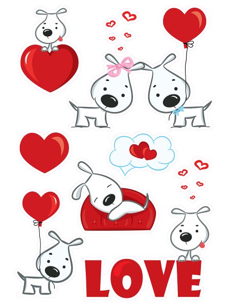 Любовные наклейки