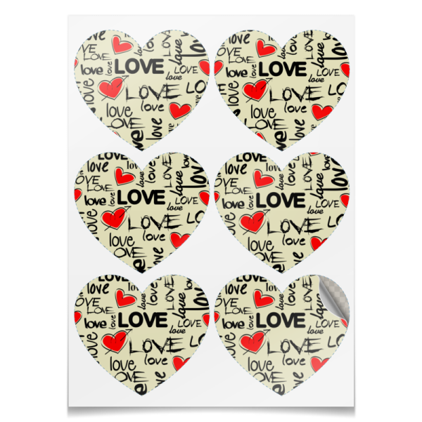 Любовные наклейки для распечатки