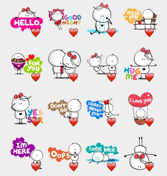 Стикер люблю