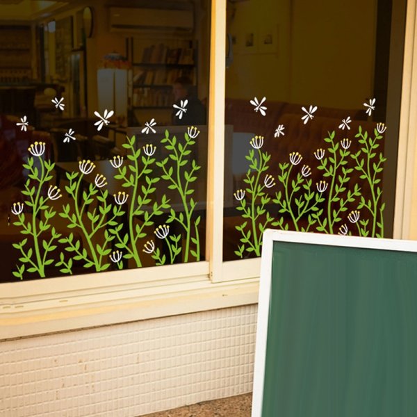 Рекламные наклейки на окна