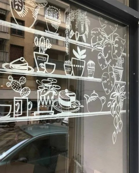 Рекламные наклейки на окна