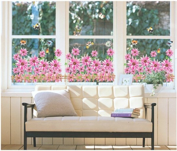 Декоративные цветы на окна