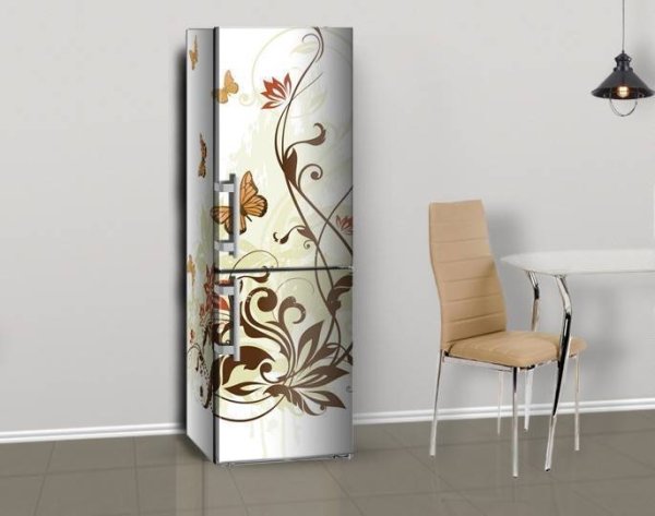 Обклеить холодильник