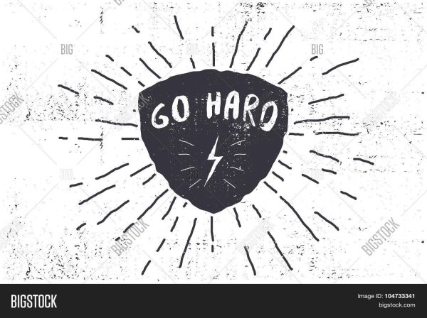 Go hard наклейка белая