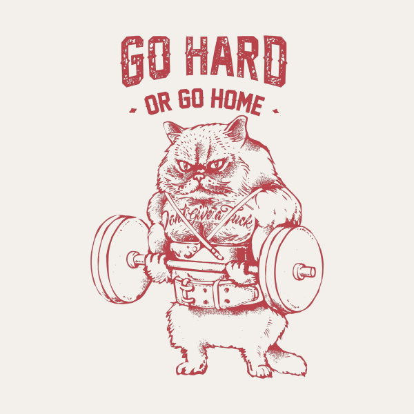Go hard наклейка