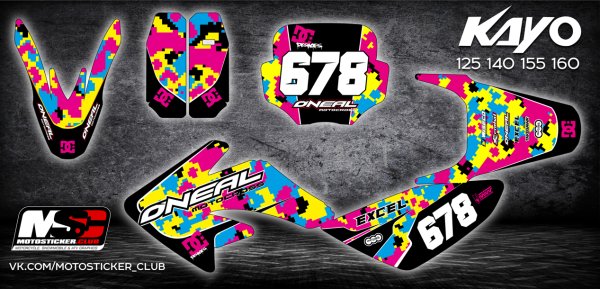 Графика для питбайка Kayo 125 Evolution