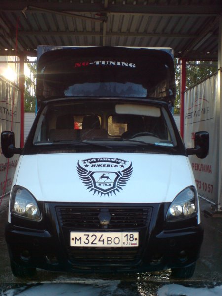 Газель Юниор белый спойлер