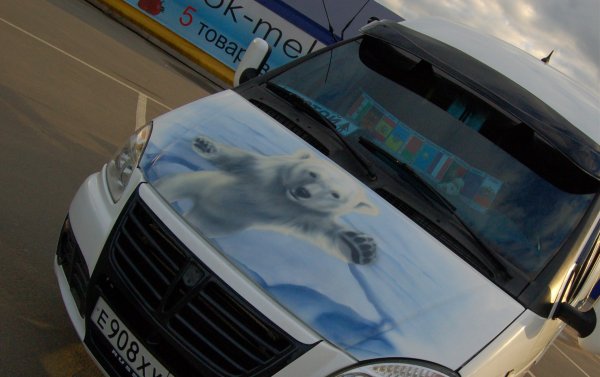 Наклейка на капот Газель