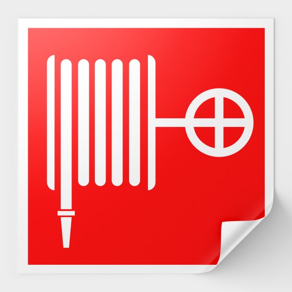 Знак f02 пожарный кран 100х100